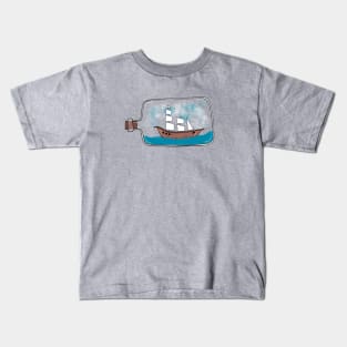 Ship In A Bottle Kids T-Shirt